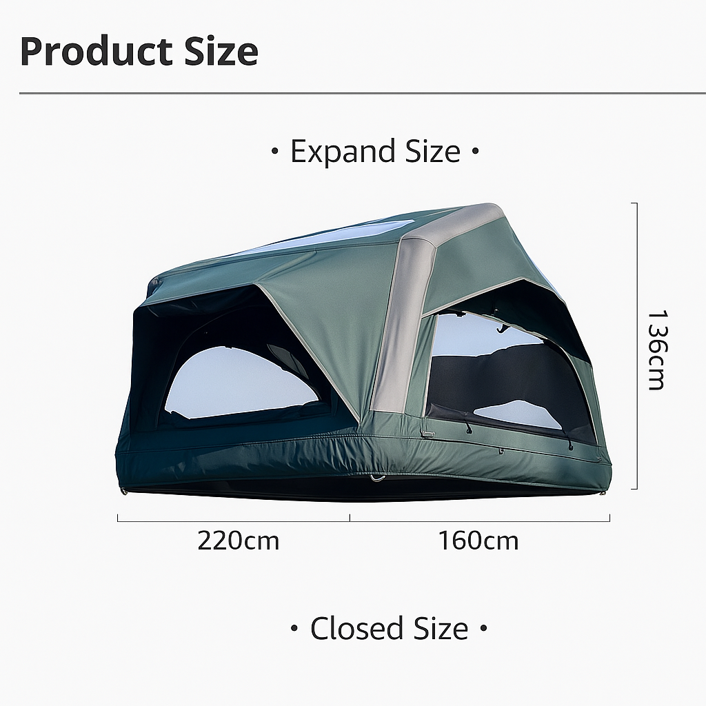 NordApex Halo Clamshell Rooftop Camper Tent — product view 2